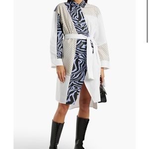 Ganni Ahluwalia Wrap Shirt Dress Poplin Ahluwalia NWOT